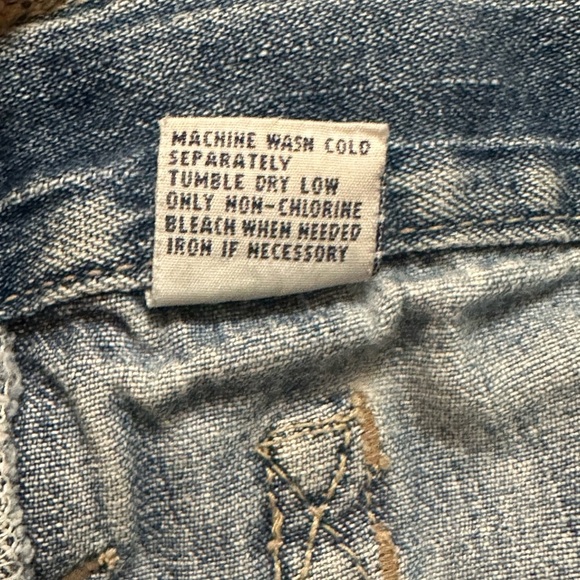 Vintage 90s Repair Denim Shorts | High Rise | Y2K Grunge | Size 7/8 - Picture 5 of 5